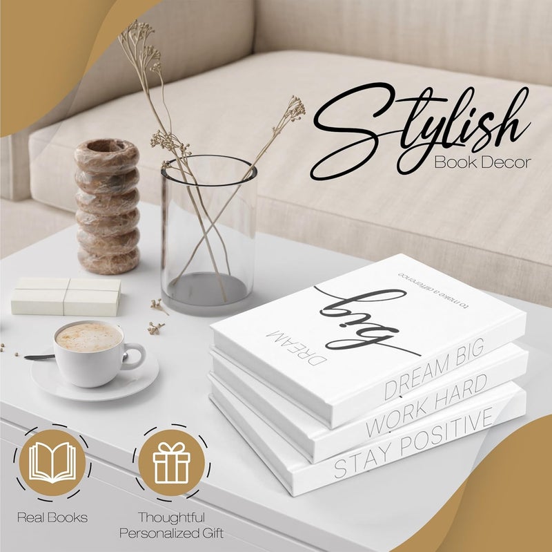 AMINALUX Decorative Books for Home Decor - Faux for decoration Coffee Table | Book Shelf Decor | Entryway | Console Table - Modern Luxury Designer Books Decor Set - Decorative for Display - Image 4